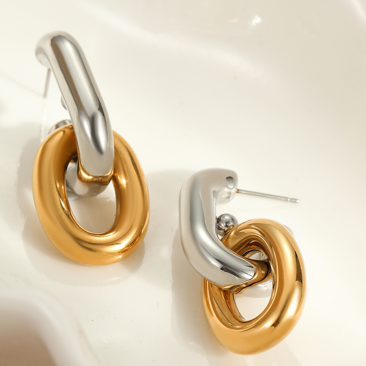 Aretes Gold Link