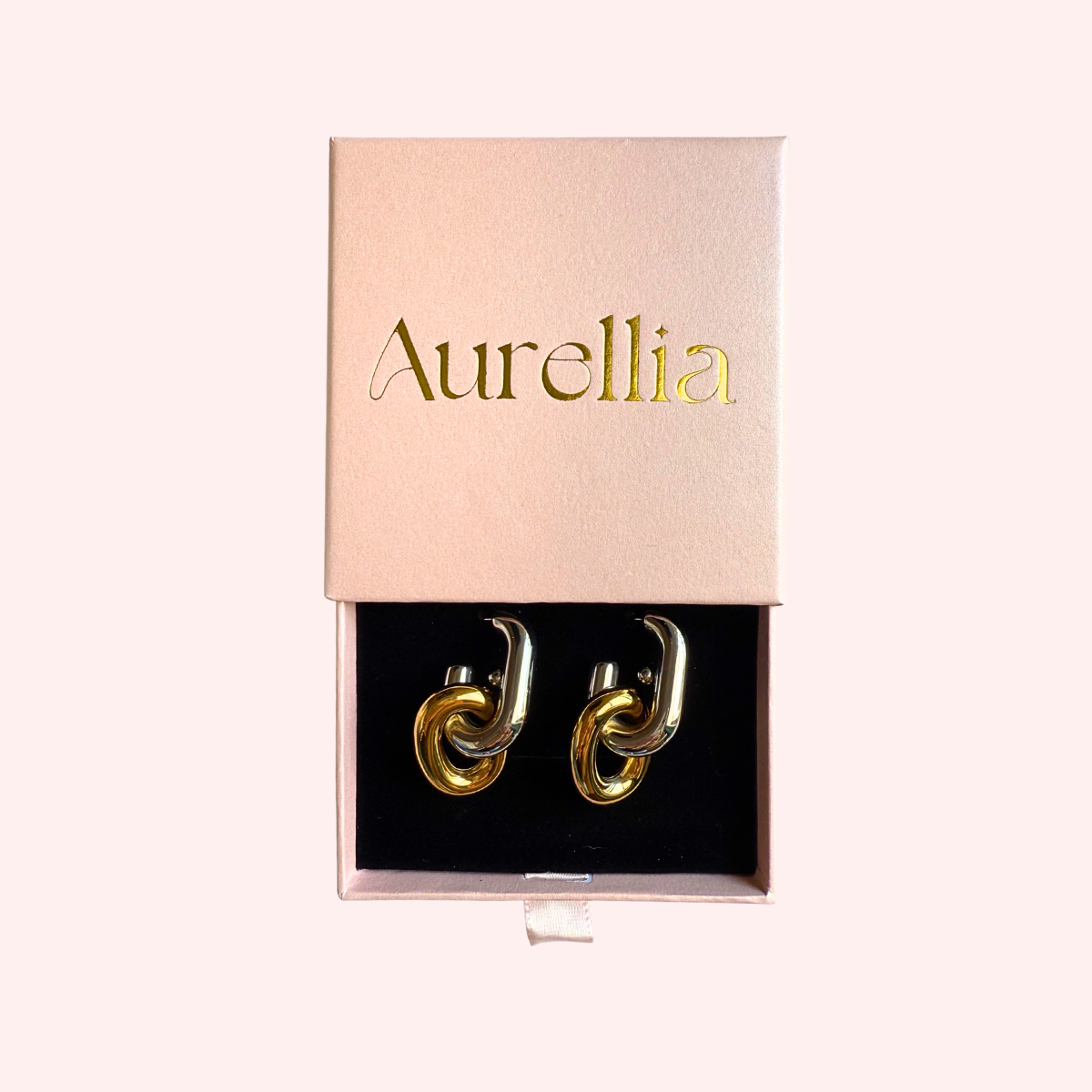 Aretes Gold Link