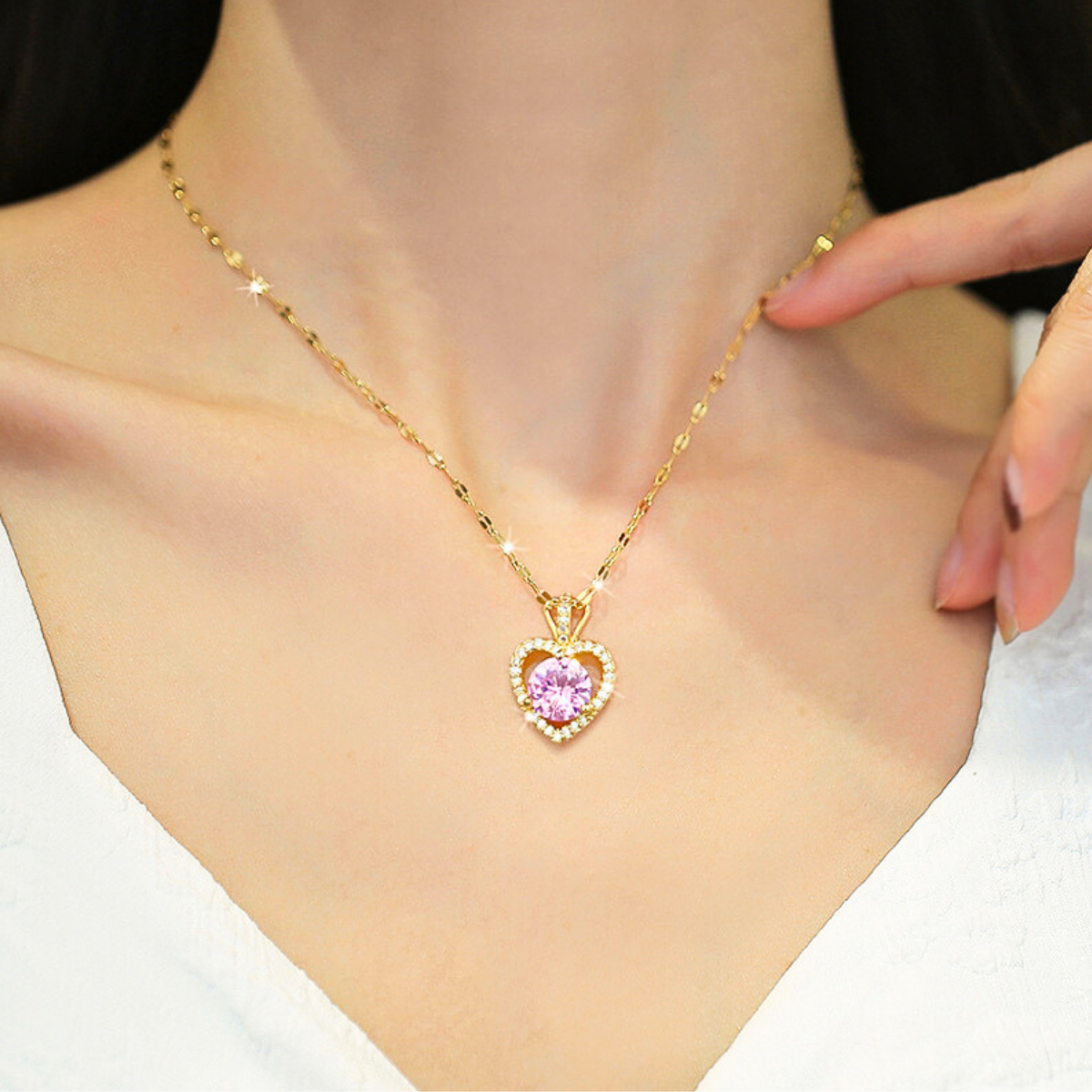 Collar Pink Heart